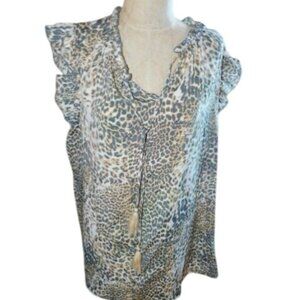 Indigo Rose Size 2X Leopard Plus Size Boutique Style Blouse Top NWT